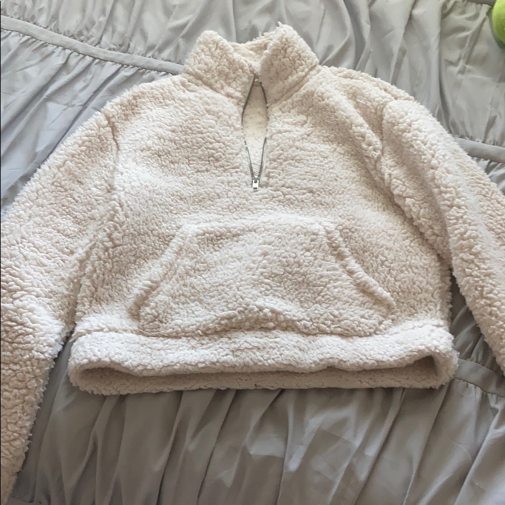 garage sherpa quarter zip